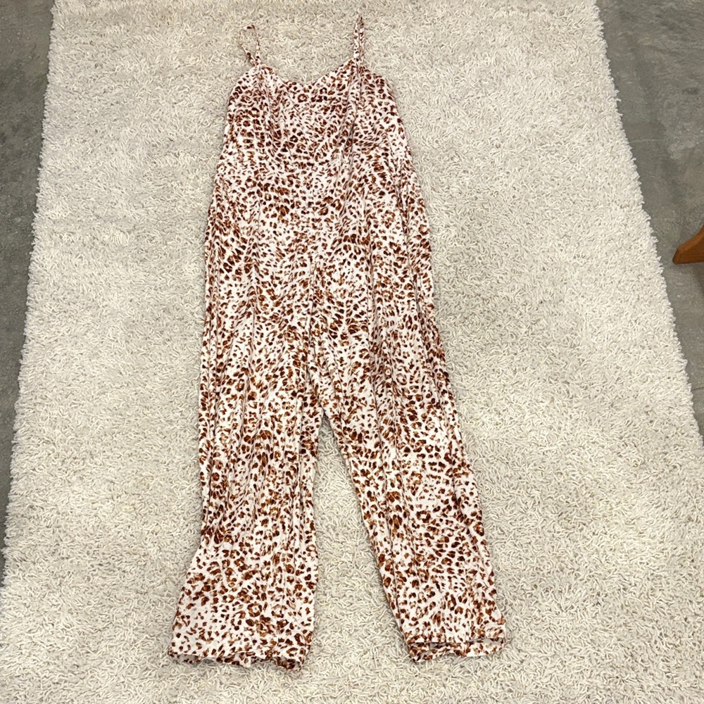Old Navy Leopard Print Jumpsuit XL Tall